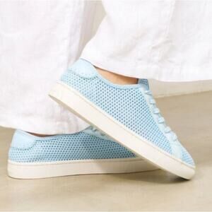 Soludos Women's The Original Ibiza Azure Blue Mesh Lace Up Sneakers Size 9